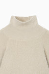 Shaggy High Neck Knit Top