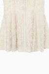 Cut Jacquard Peplum Hoodie