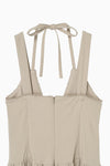 Tulle Insert V Dress