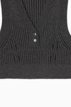 Cropped Rib Knit Vest