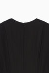 waist side slit cocoon dress