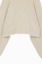 画像をギャラリービューアに読み込む, Shaggy High Neck Knit Top
