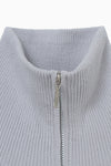 zip up rib knit