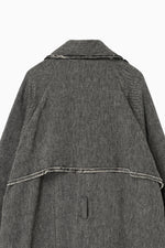 画像をギャラリービューアに読み込む, Linen Wool Trench Coat
