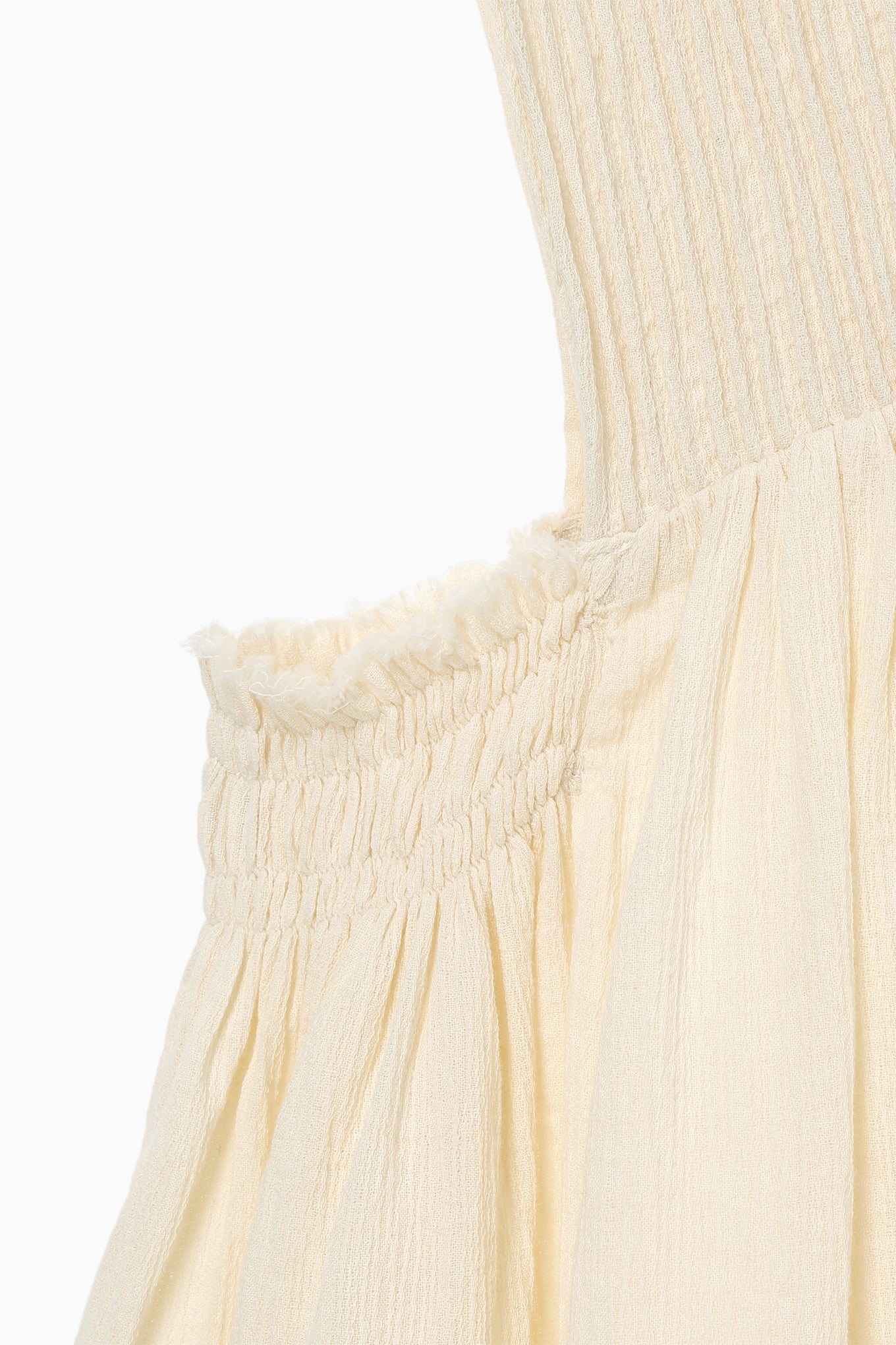 Hella ヘラ　cotton crepe gather top Ivory cotton crepe gather top - Hella (ヘラ）公式通販サイト