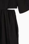 waist side slit cocoon dress
