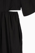 画像をギャラリービューアに読み込む, waist side slit cocoon dress
