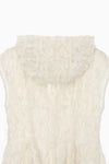 Cut Jacquard Peplum Hoodie