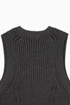 Cropped Rib Knit Vest