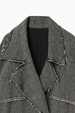 画像をギャラリービューアに読み込む, Linen Wool Trench Coat
