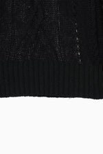 画像をギャラリービューアに読み込む, Sheer Cable Knit Top
