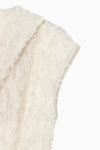 Cut Jacquard Peplum Hoodie