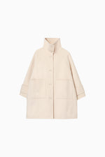 画像をギャラリービューアに読み込む, Hooded Stole Rever Coat
