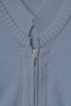V Neck Zip Knit Cardigan