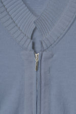 画像をギャラリービューアに読み込む, V Neck Zip Knit Cardigan
