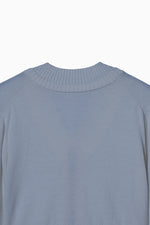 画像をギャラリービューアに読み込む, V Neck Zip Knit Cardigan
