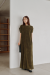 Flocked Tulle Back Code Dress