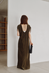 Flocked Tulle Back Code Dress