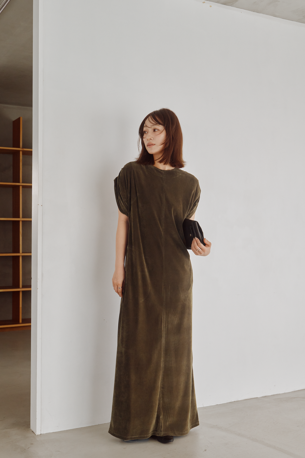 Flocked Tulle Back Code Dress
