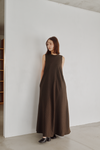 Check Flare Panel Dress