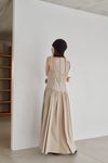 Tulle Insert V Dress