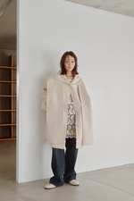 画像をギャラリービューアに読み込む, Hooded Stole Rever Coat
