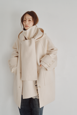 画像をギャラリービューアに読み込む, Hooded Stole Rever Coat
