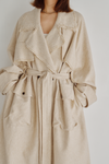 Linen Wool Trench Coat