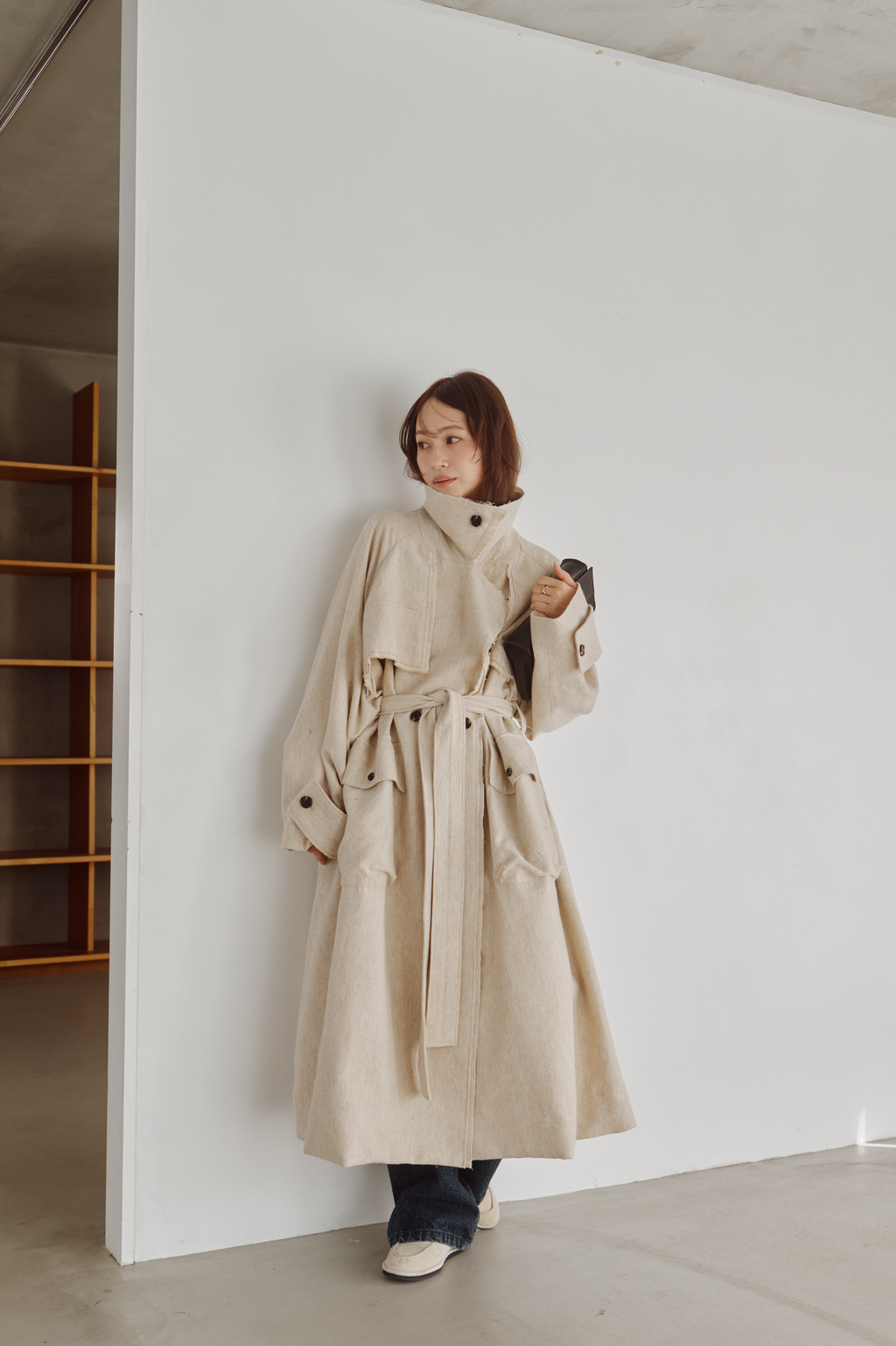 Linen Wool Trench Coat