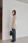 Cut Jacquard Peplum Hoodie