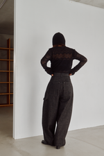 画像をギャラリービューアに読み込む, Flocked Lace Sheer Top
