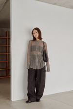 画像をギャラリービューアに読み込む, Sheer Check Slim Shirt
