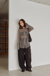 Sheer Check Slim Shirt