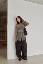 画像をギャラリービューアに読み込む, Sheer Check Slim Shirt
