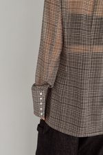画像をギャラリービューアに読み込む, Sheer Check Slim Shirt
