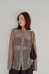Sheer Check Slim Shirt