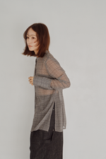 画像をギャラリービューアに読み込む, Sheer Check Slim Shirt
