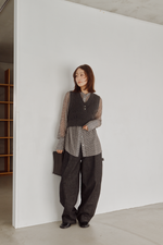 画像をギャラリービューアに読み込む, Cropped Rib Knit Vest

