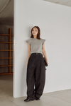 Fitted Puff Rib Top