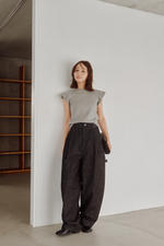 画像をギャラリービューアに読み込む, Fitted Puff Rib Top
