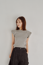 画像をギャラリービューアに読み込む, Fitted Puff Rib Top
