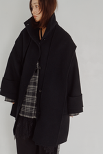 画像をギャラリービューアに読み込む, Hooded Stole Rever Coat
