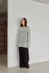 Sheer Cable Knit Top