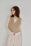 Cropped Rib Knit Vest