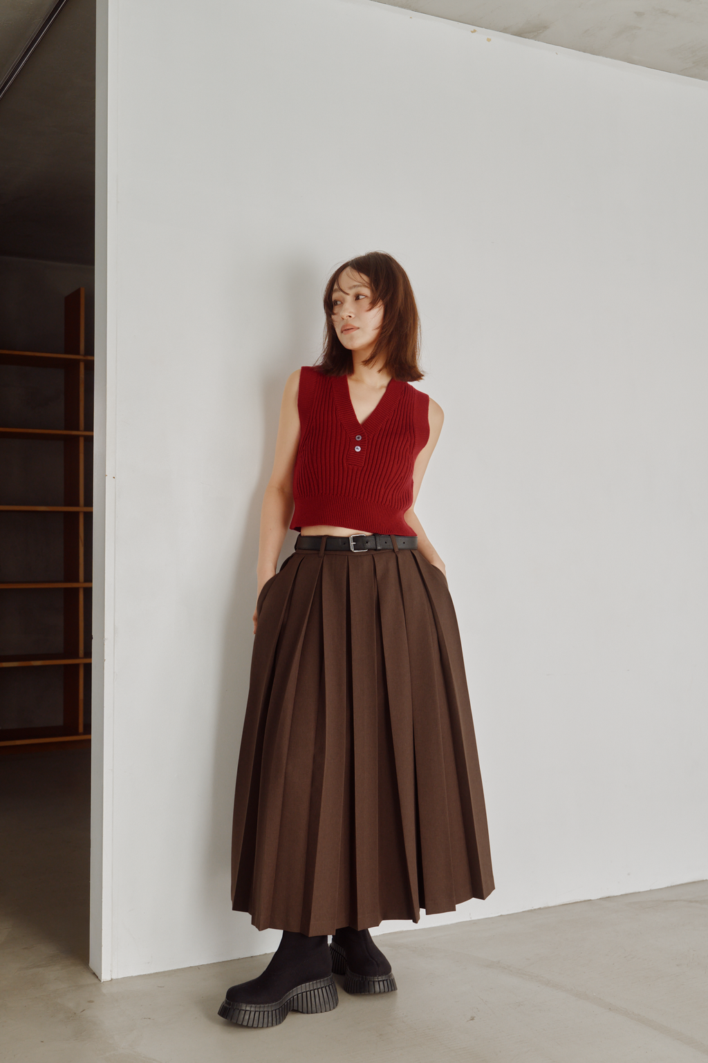 Box Pleat Skirt