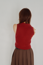 画像をギャラリービューアに読み込む, Cropped Rib Knit Vest
