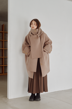 画像をギャラリービューアに読み込む, Hooded Stole Rever Coat
