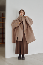 画像をギャラリービューアに読み込む, Hooded Stole Rever Coat
