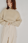 Shaggy High Neck Knit Top