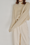 Shaggy High Neck Knit Top
